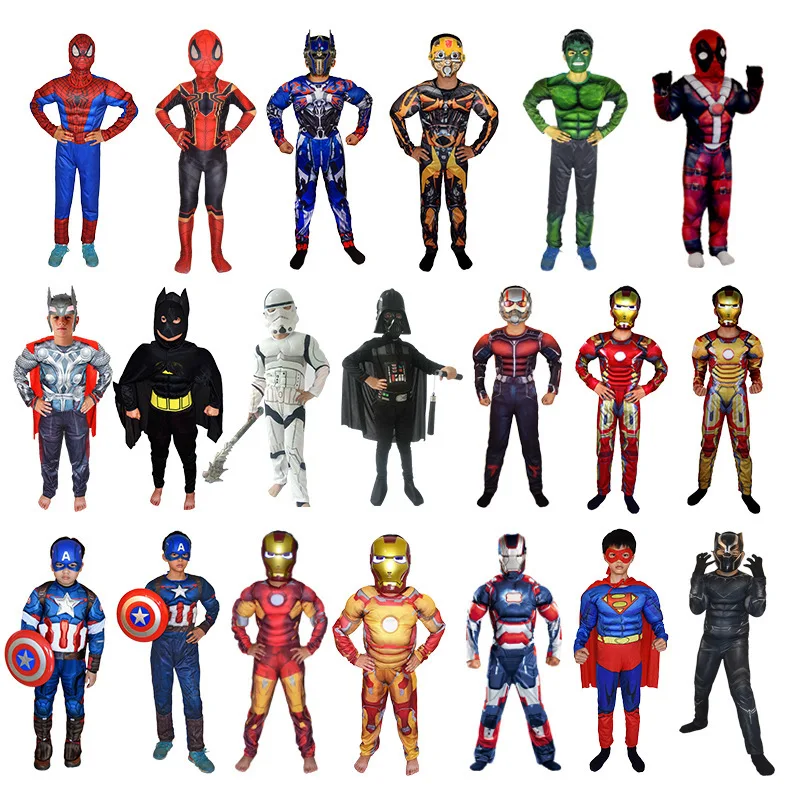 Bodysuit Tight Birthday Party Role play Jumpsuit Movie TV Halloween Boys Marvel Heroes Cosplay Iron Man Costume for Kids