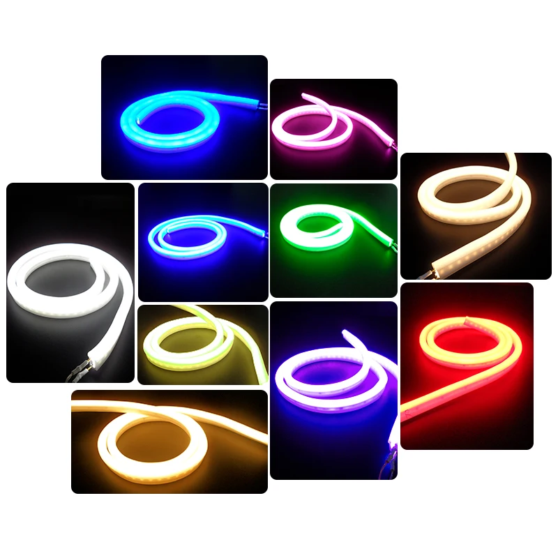 Divatla Wholesale Welding-Free PVC 8mm 6mm Cutting Led Neon Rope tv backlight Waterproof Silicone Neon Rope Light Strip