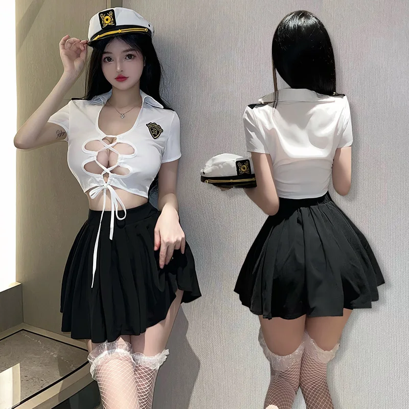 Sexy Instructor Uniform Set Cosplay Police Officer Costume Secretary Exotic Role Play Policewomen Costume Sexy Lingerie