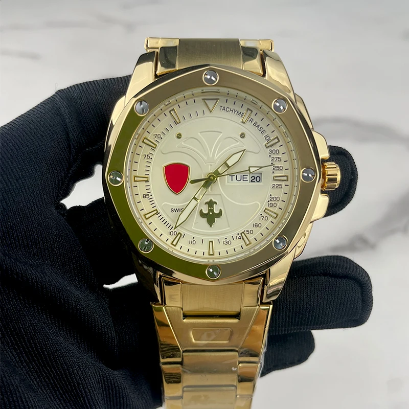 Hot Sell Wristwatches For Men Luxury Stainless Steel Lamborhi Luminous Quartz Watch