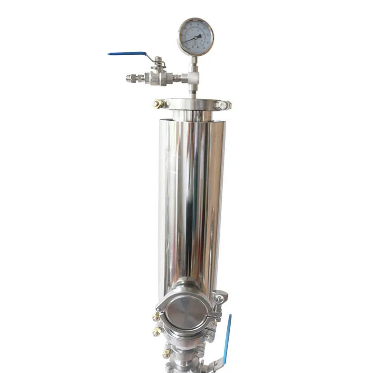 wholesale 1/2LB bho Extractor with splatter platter receiving pot and recovery tank and dry ice sleeve with tri clamp port