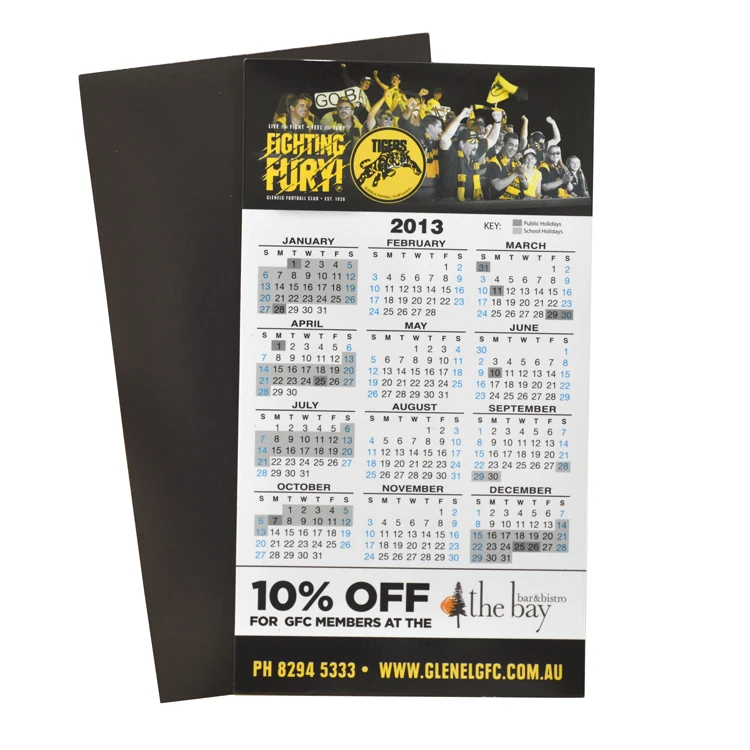 Competitive price low cost  personalized company gift custom tear off fridge magnetic calendar