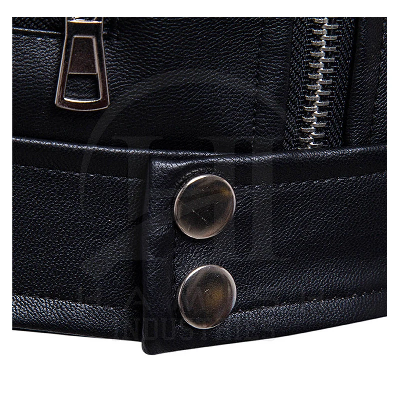 wholesales real men coat with sheep long coat can custom plus size men veste en cuir homme jacke Leather jacket