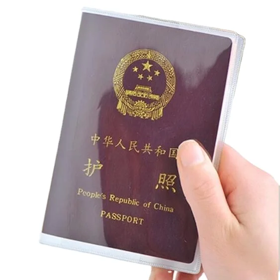 Transparent Passport Cover Clear PVC Passport Holder