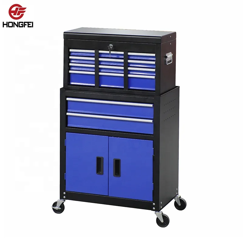 Hongfei steel tool chest rolling tool trolley