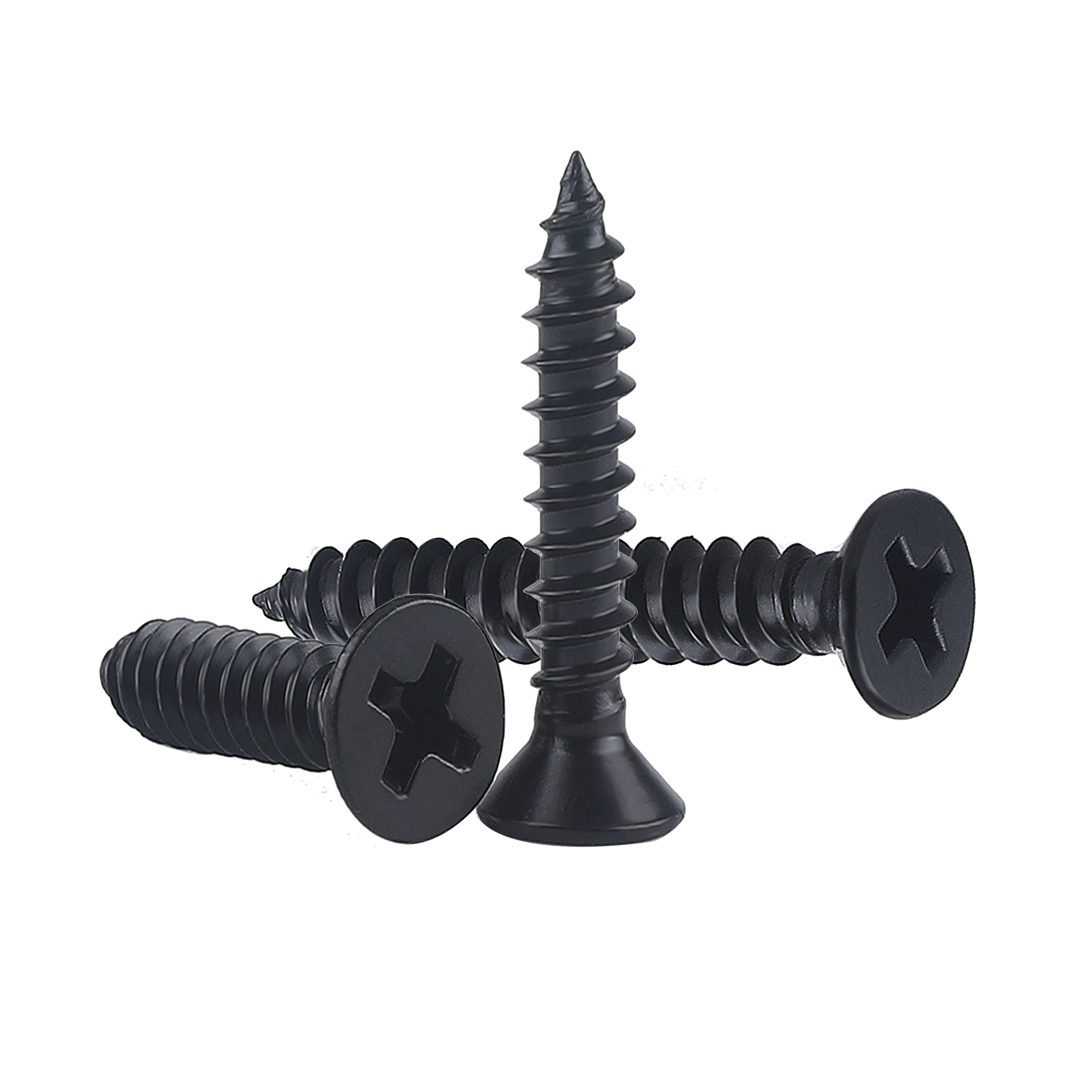 taiwan machine making black drywall screws wood to metal dented hex head cone point self tapping screw for plasterboard