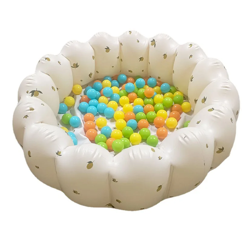 Inflatable Swimming Pools Flower Shaped Kiddie Pool Baby Bathtub Basin Summer Beach Party  For Kids Toddler White