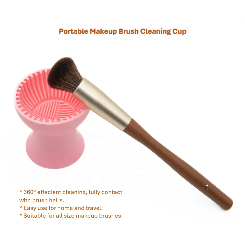 2024 New Silicone Cleaning Cup Portable Face Beauty Tools Easy Carry Makeup Brush Cleaner for Cosmetic Brushes