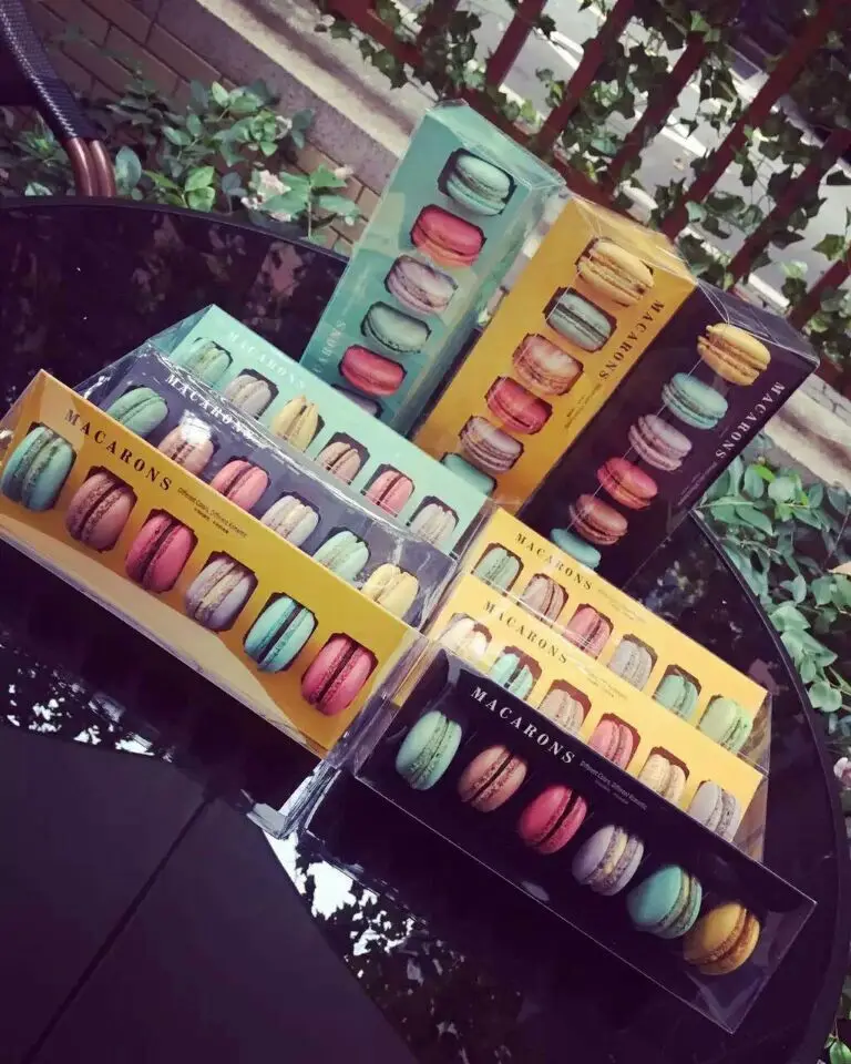 High Quality Cookie Box Safe and Healthy Macaron Box Customized Disposable Macaroon Packaging Box