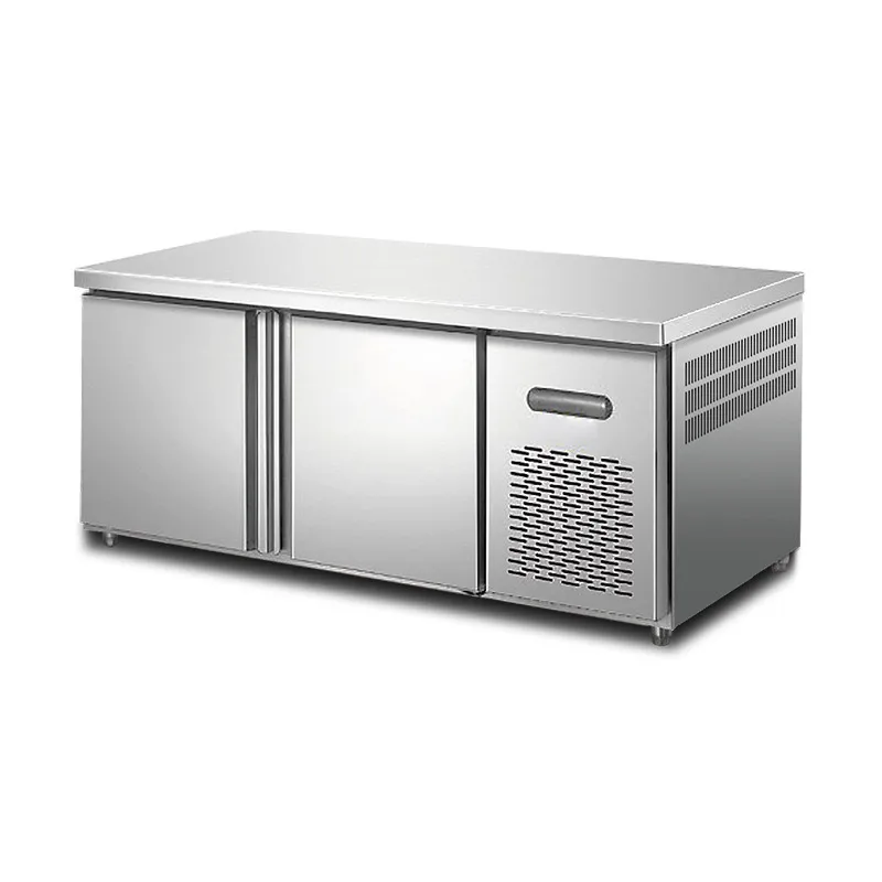 Commercial refrigeration equipment stainless steel under counter fridge air-cooled work bench freezer refrigerator with worktop
