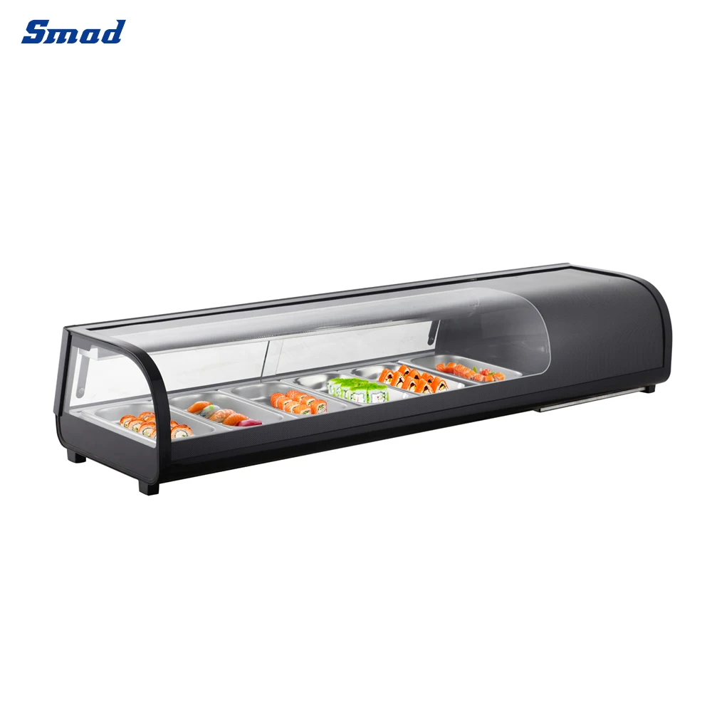 200L Commercial Supermarket Salad Showcase Table Top Sushi Display Case