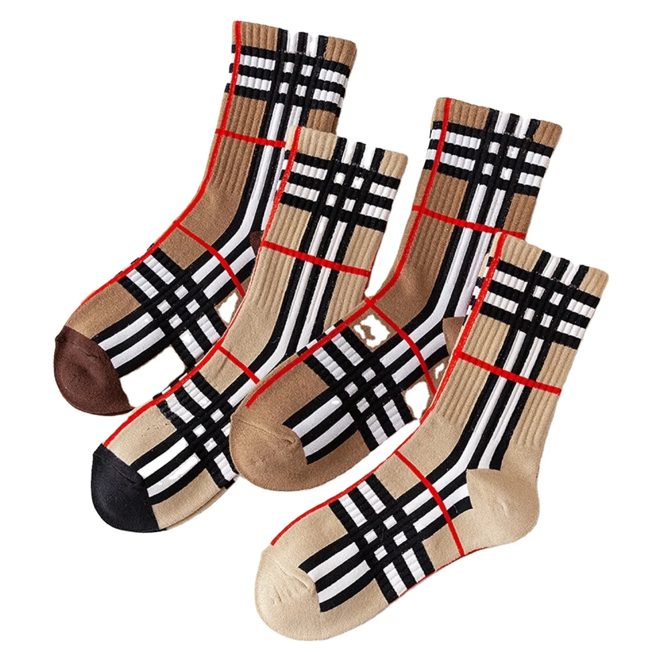 Fashion designer socks famous brand women glitter thigh high gg socks double g socks in the box