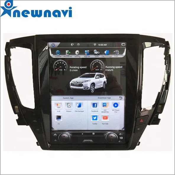 12.1 inch full touch screen  TESLA Style Android 7.1 built in GPS support MP5 Media Player Car DVD Player for MITSUBISHI PAJERO