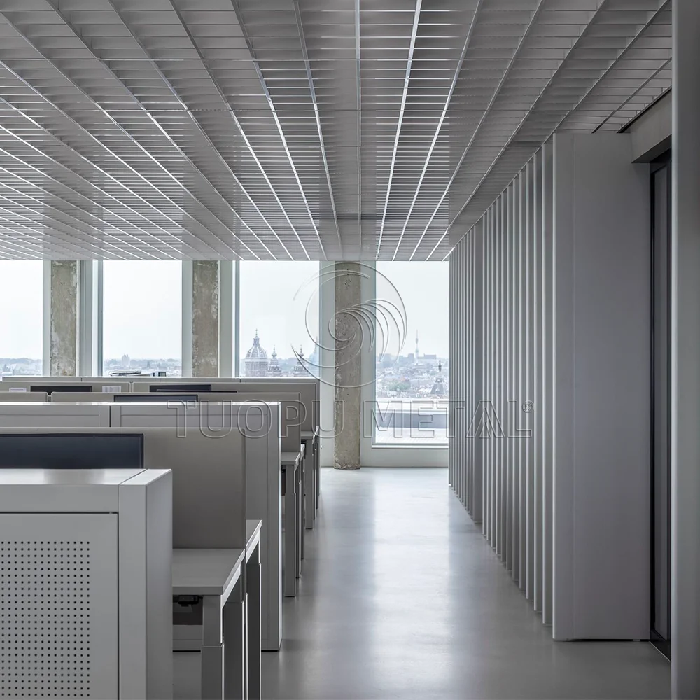 aluminum open grid suspended ceiling tile metal aluminum baffle/false/suspended aluminum ceiling grid