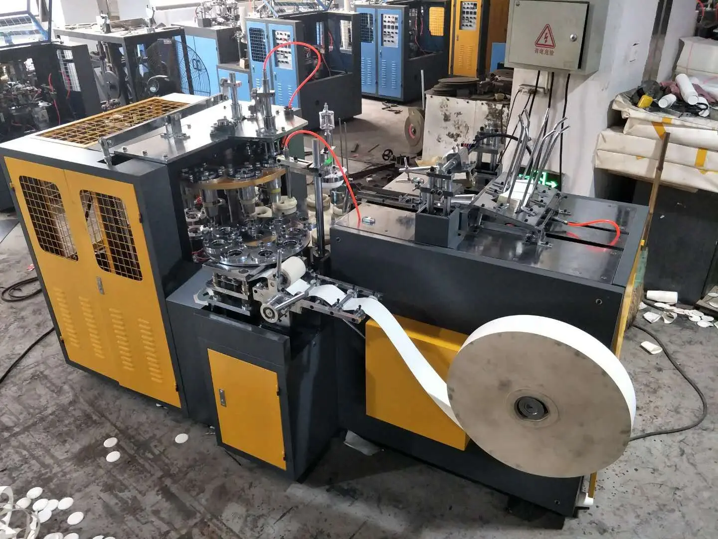 Китай, Лидер продаж, машина для производства одноразовых бумажных стаканчиков, цены (2 унции, 3 унции, 5 унций, 7 унций, 9 унций, 12 унций, 16 унций)