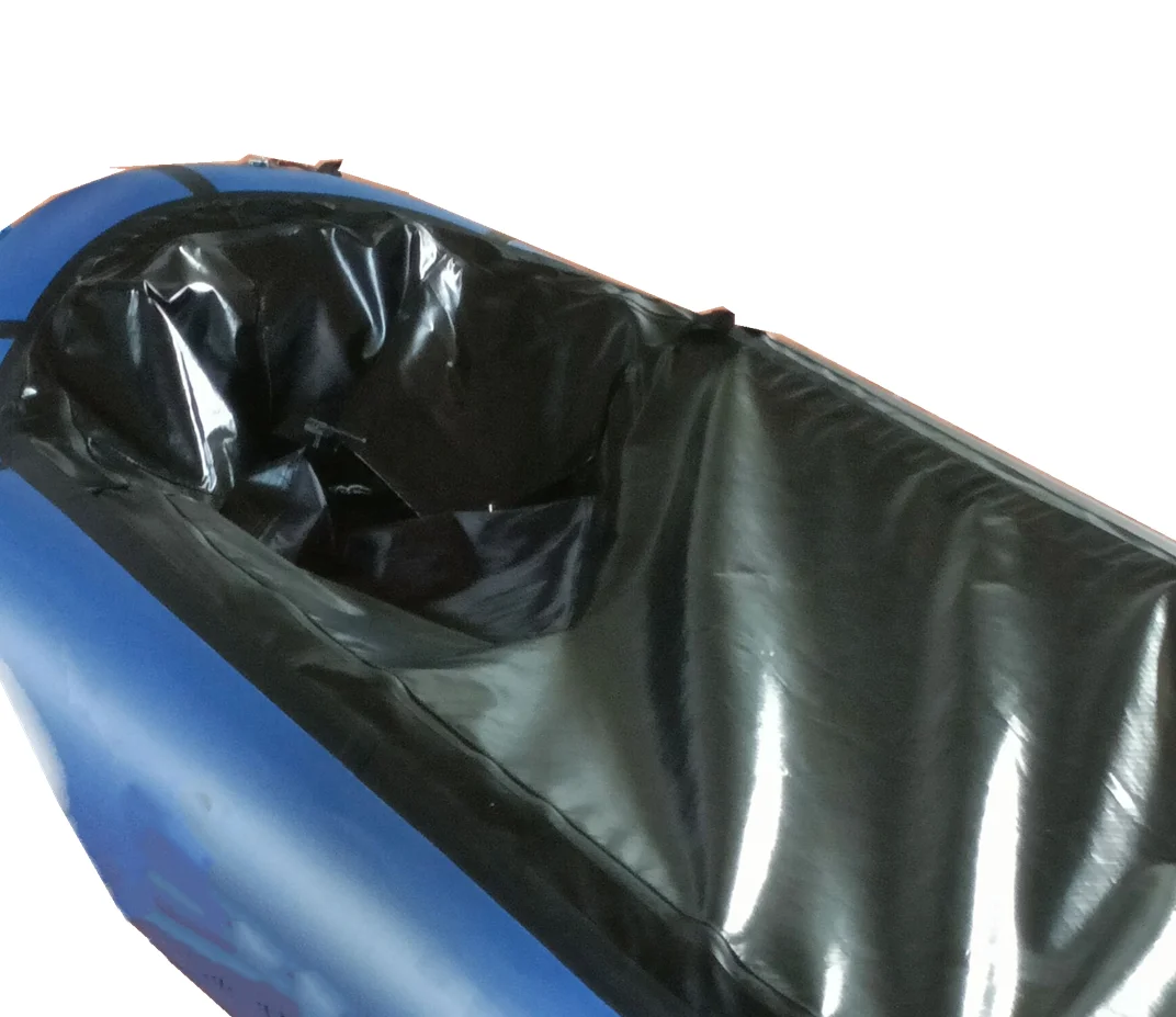 Blue color whitewater series self bolling pack raft tpu packraft for packing sports