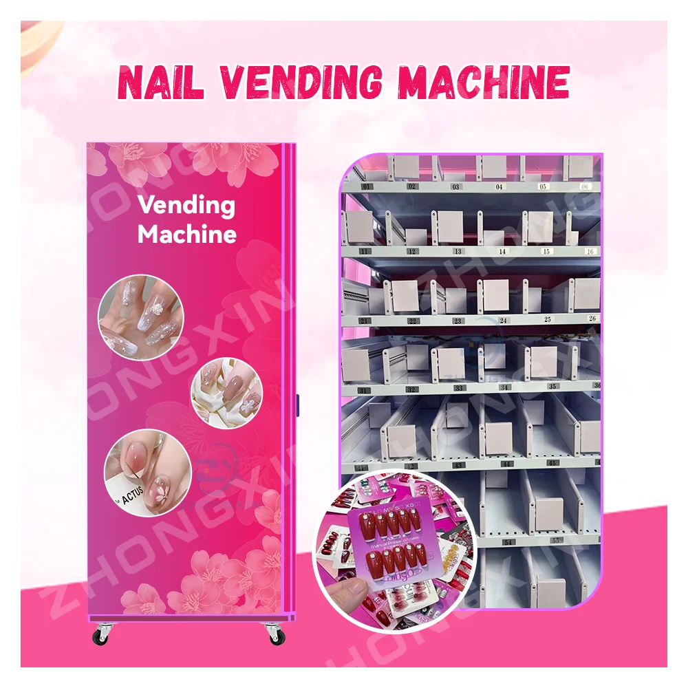 Top sale cosmetics design pink lash vending machine with card reader and large hair beauty vending machine for retail items
