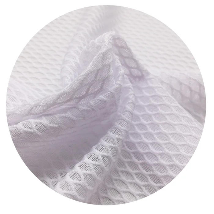 Sports textile running vest light thin Knitted jacquard mesh fabric 80g polyester spandex cycling jersey fabric