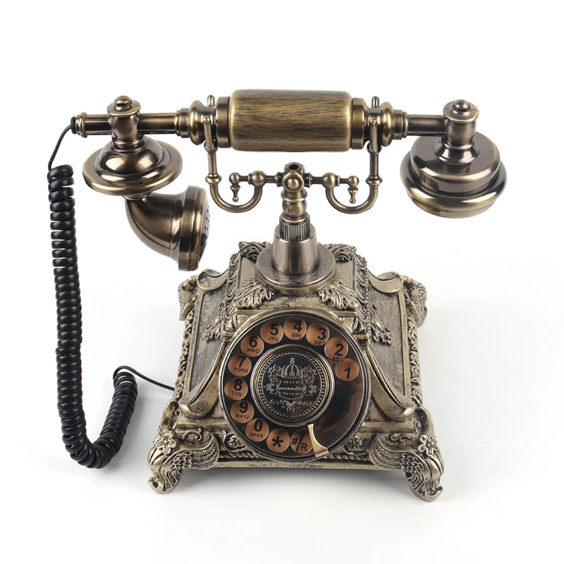 Bronze voice recording audio guestbook retro audio guestbook phone for wedding decoration