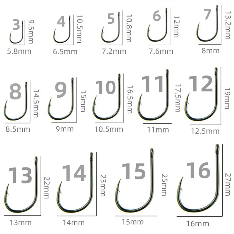 TOPIND 100pcs/Box Bass Pike Carp Beach Sea Boat Barbed High Carbon Saltwater Fishing Hooks