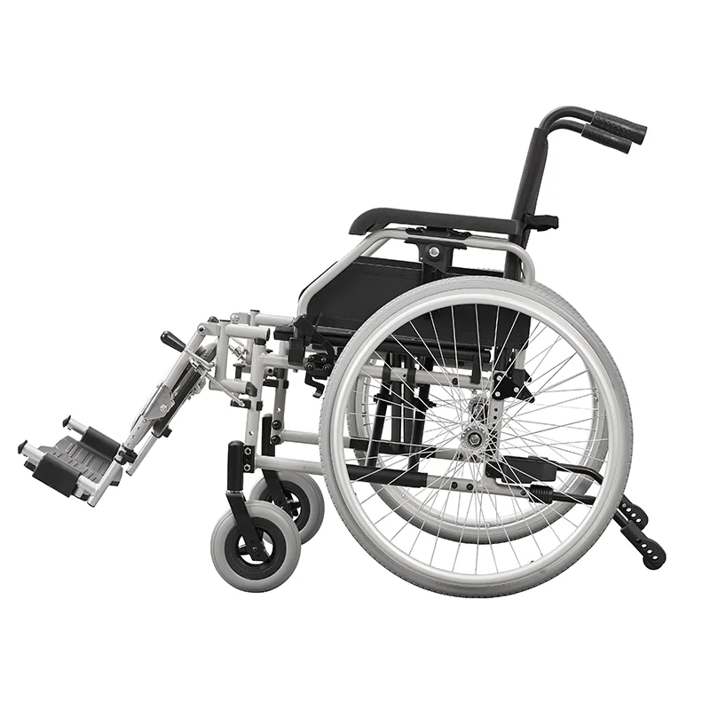 Jumao New Design Aluminum Manual Wheelchair with Fire Retardant Nylon Seat and Back
