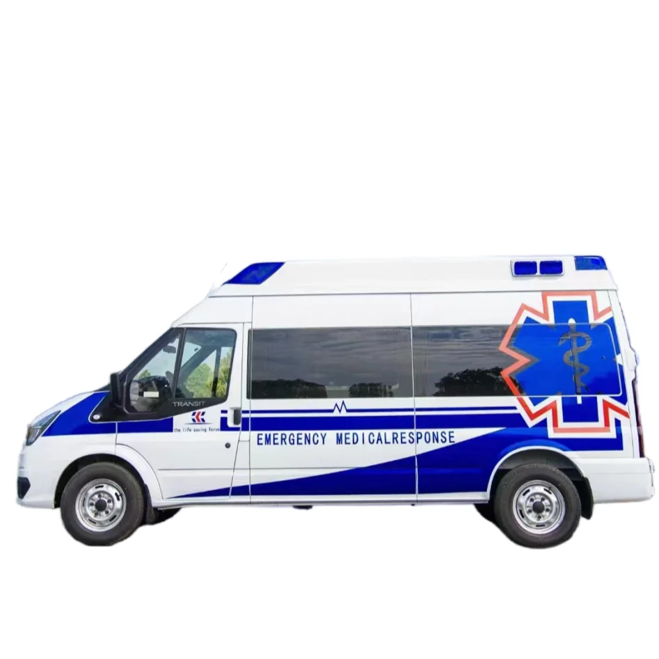Emergency rescue ambulance with oxygen tank, emergency ambulance for disabled people