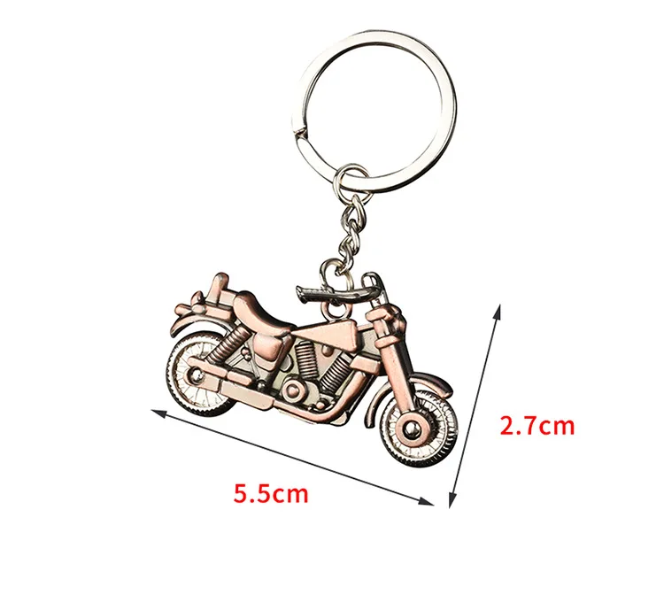 Fashion Key Ring Metal Key Chain Keychain Jewelry Antique Silver Color Plated Motorcycle Key Chain