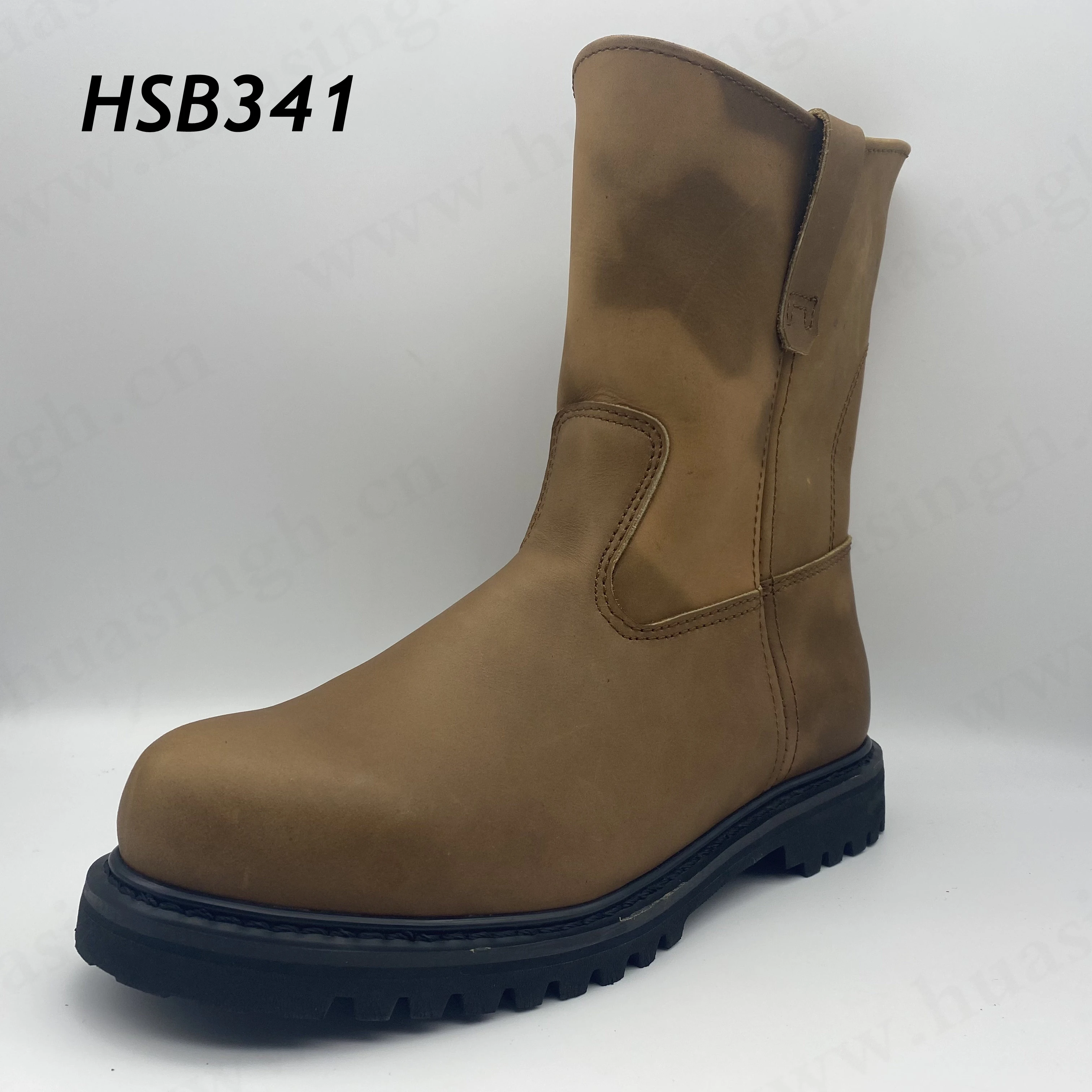 XC,coal miner hard Goodyear rubber outsole work safety boots anti-hit puncture resistant long tube mining safety boots HSB341