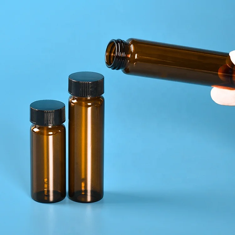 Wholesale price 4ml essential oil amber perfume glass vial with gold cap