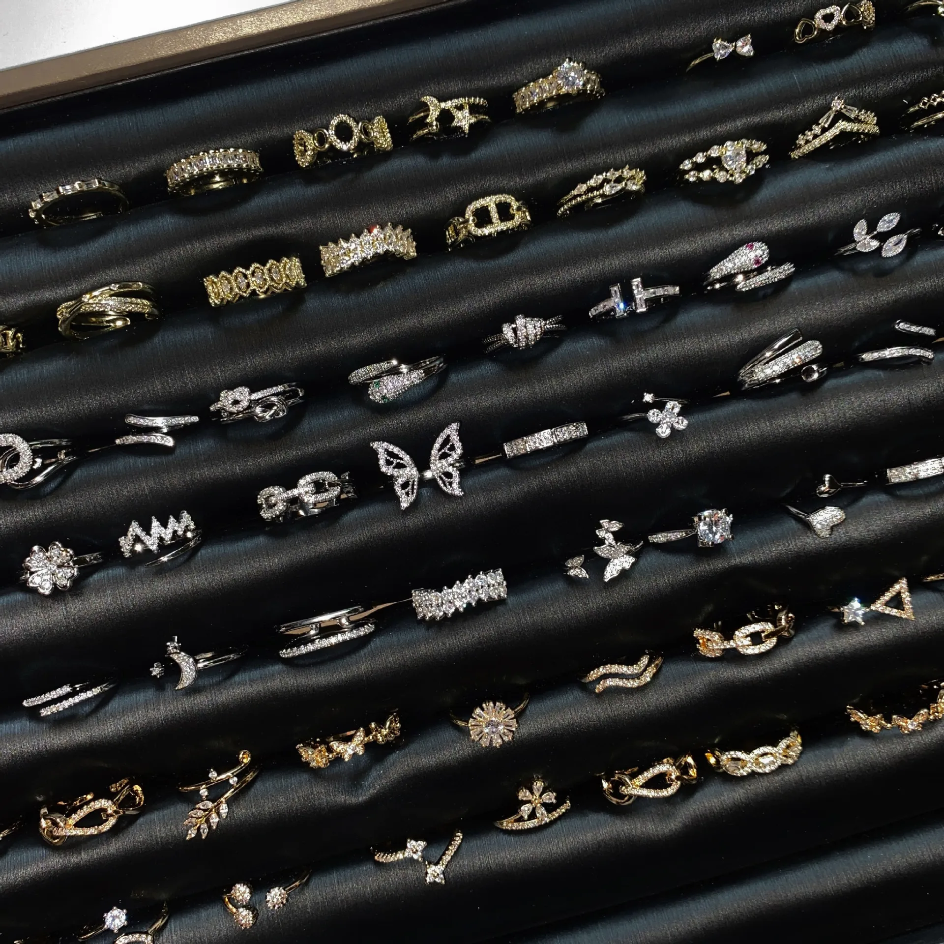 PUSHI korea style ring jewelry cheapest finger bulk jewellery ring gold plated simple bulk rings women