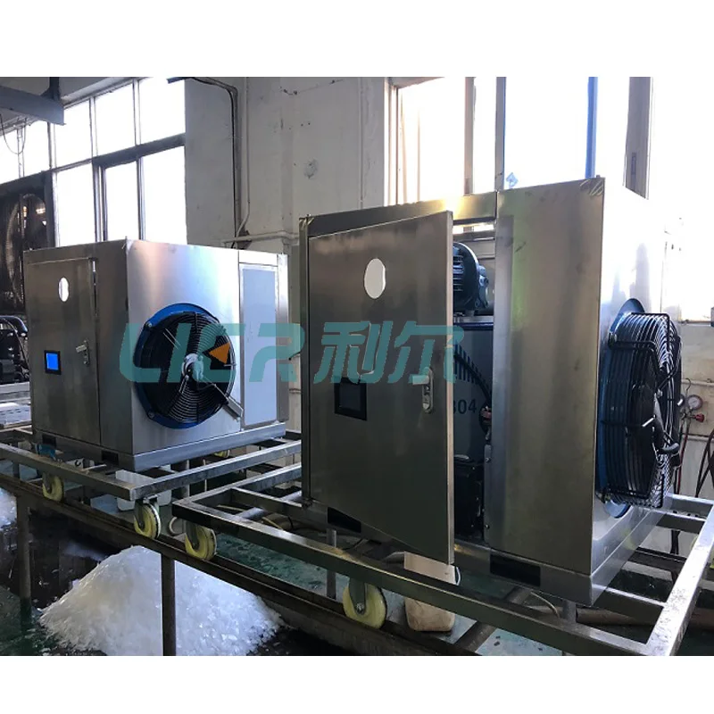 Stainless steel Cover Flake Ice Machine Compact size 500kg Ice Generator for Bakery