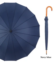 Factory Wholesale Cheap Hot Sale J Type Wooden Handle Straight Pole Wooden Umbrella Custom Automatic Umbrella