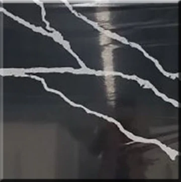 
Factory price black quartzite slabs with white veins 