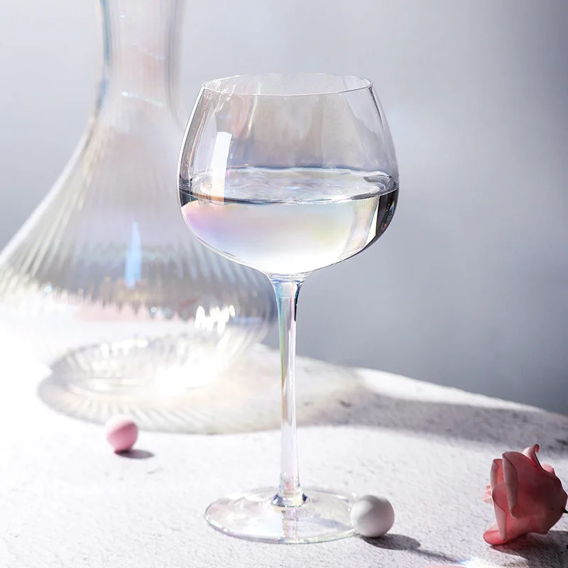 vasos de cristal copas de vino Hot Wine Testing Glass Wine Colored Glasses Rainbow Iridescent Wine Glass Set Of Crystal Cups