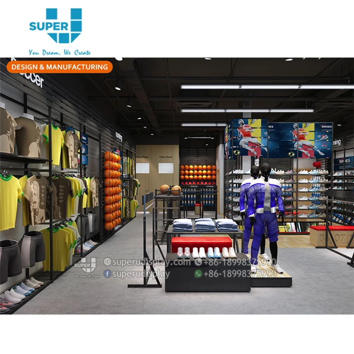 Sport Garment Shop Interior Design Sport Clothing Display Store Design for Sport Clothes
