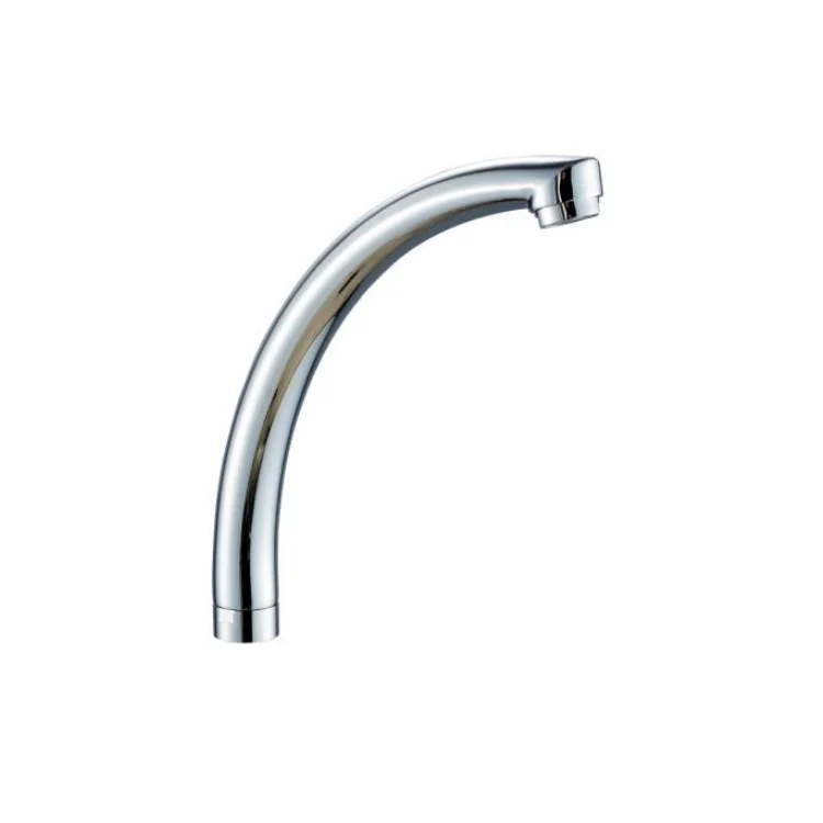 SPR-2003 factory price stainless steel 304 chrome polishing elbow C pipe kitchen basin faucet outlet pipe