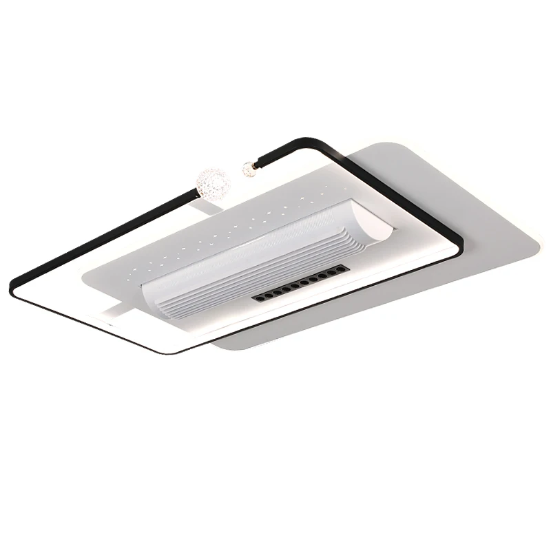 New Design Fan Light Hotel Bedroom Decorative Recessed Smart Bladeless Ceiling Fan With Light And Remote