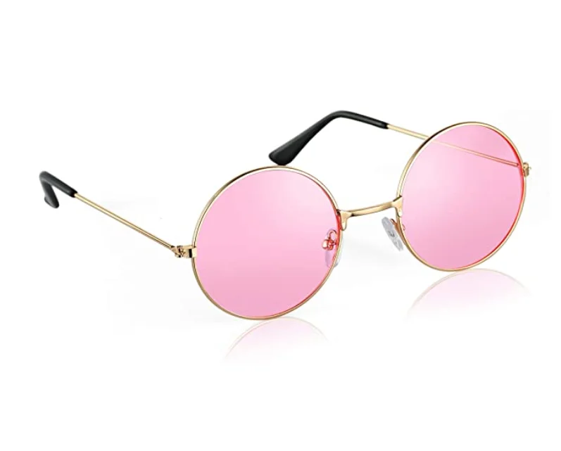 Для взрослых с круглым носком в ретро стиле классический Джон Леннон Стиль Солнцезащитные очки для мужчин и женщин, UV400 очки AC333