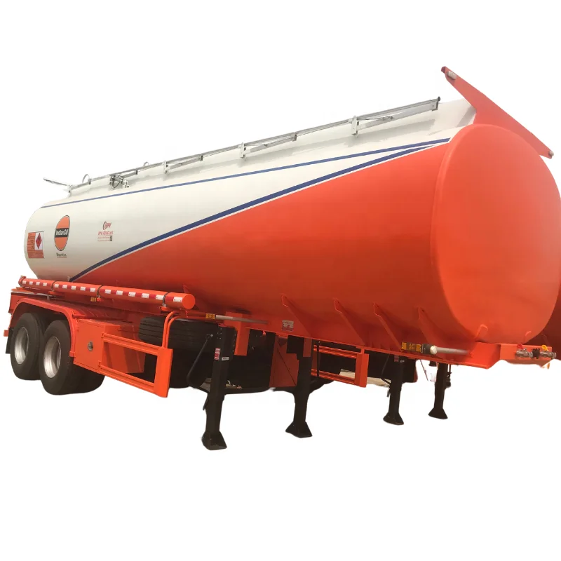good price 25CBM metal oil tanker semitrailer China manufactured new 2 axles 6500gallons diesel  transportation semi trailer