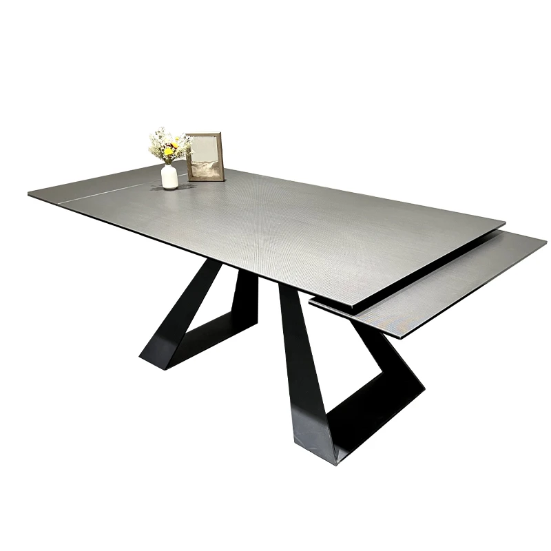 Italian minimalist naos Ceramic Dining Table rectangular Laminam designer minimalist home dining table restaurant long table