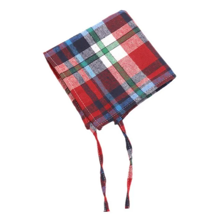 Wholesale Pet Washable Triangle Plaid Pet Bandanas Adjustable Custom Dog Scarf Bandana
