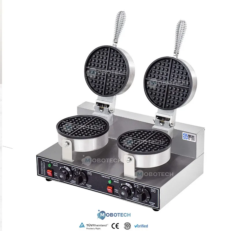 Bubble Waffle Iron Electric Waffle Maker Dual Baker Waffle Making Machine