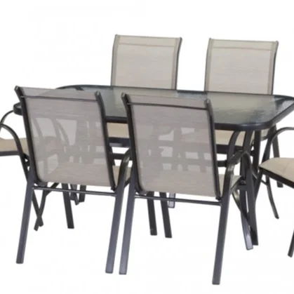 Factory Wholesale Cheap Price Scandinavian Design Black Glass Top Dining Room Dinning Table Set