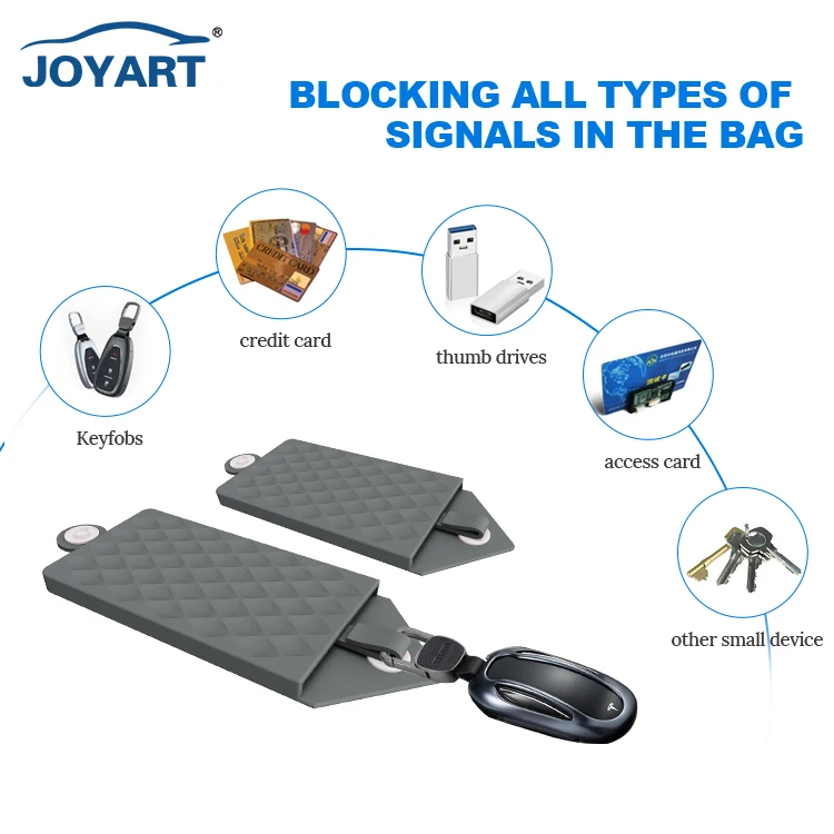 Anti-theft Remote Entry Smart Fobs Protection Car Key Rfid Blocker Signal RFID Blocking Faraday Bag Pouch