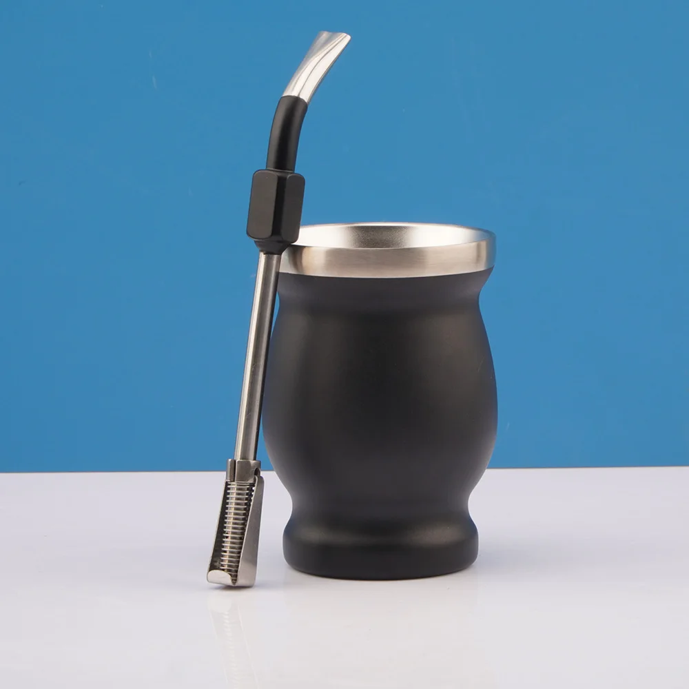 Stainless Steel metal yerba mate Bombilla Straw with bronze heat diffuser new Unique disassembling system for easy cleaning