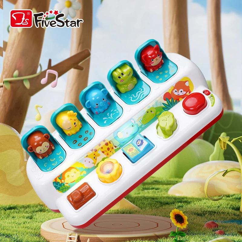 FiveStar Baby Sensory Hide & Seek Pop Up Animal Sorting Colors Animals Education Learning Children Toys Pop-Up Kids Toy
