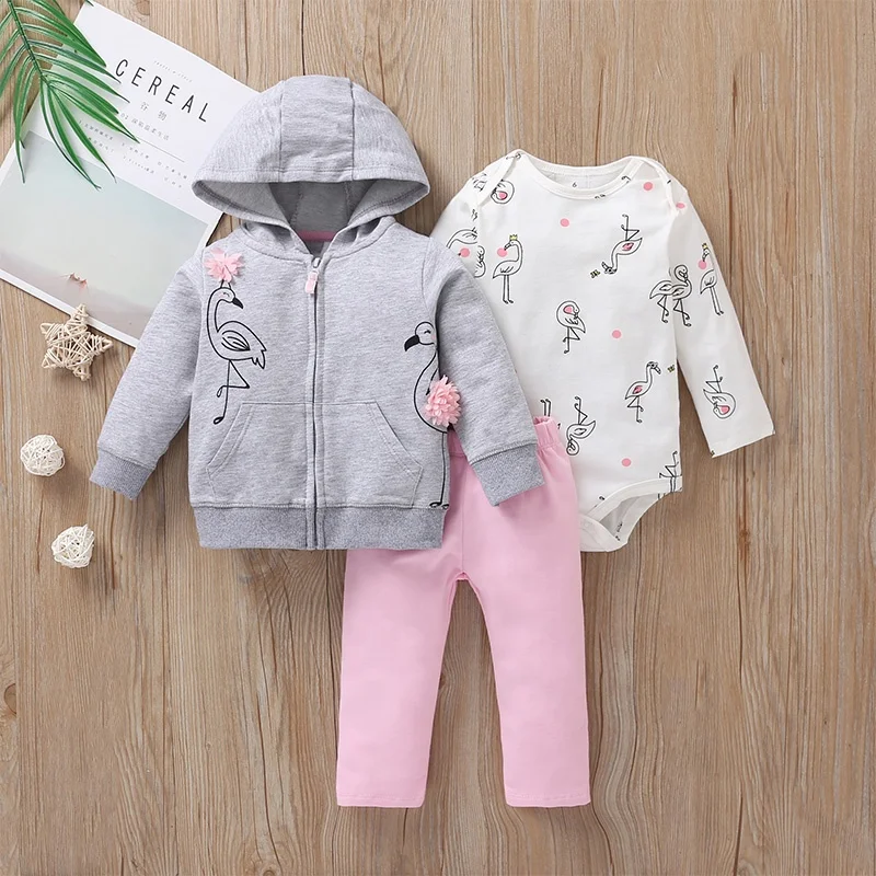 Hot Sale Baby Clothes Set Girl Clothing Set Winter Clothes Newborn Babies Hoodie Baby Apparel