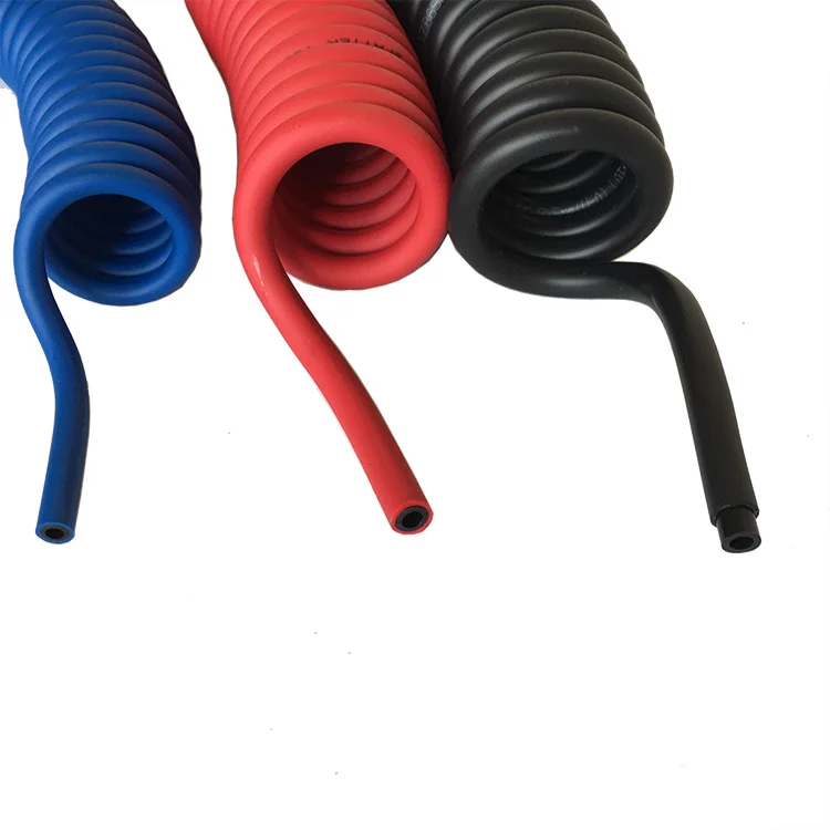 High Pressure Anti-spark Plastic spiral Tube Customized Flexible Air Coil Hose 10mm spring Welding Tube