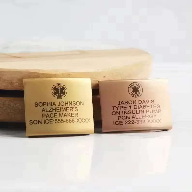 30/35/45 x 20mm Silver blank metal tag Custom logo stainless steel plate for 18mm width silicone elite bracelet watch band