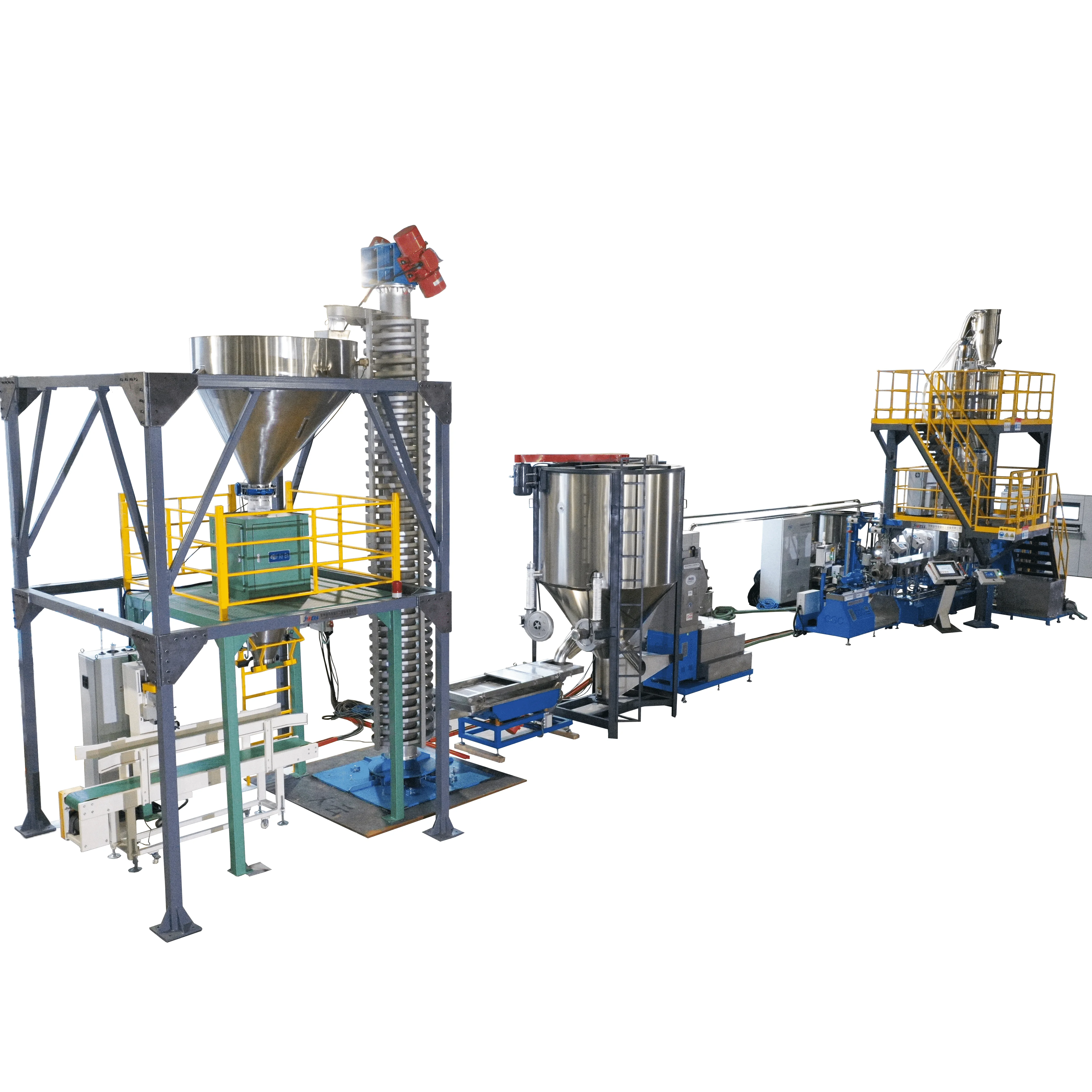 95mm screw extruder Biodegradable twin screw pelletizing line Double screw pelletizing line Starch granulation